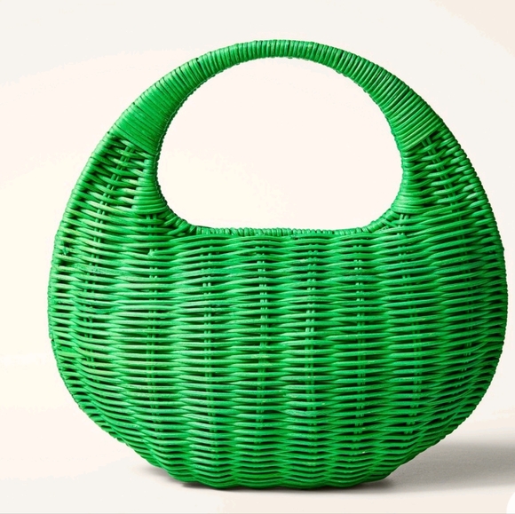 kate spade Handbags - Kate Spade X Target Green Wicker Crescent Bag NWT
